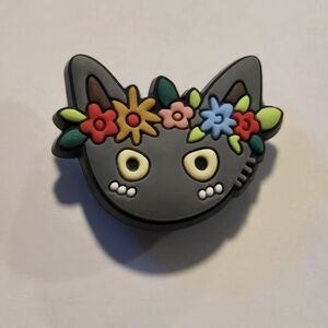 3/$10 Floral Cat Croc Shoe Charm ~ Flower Crown